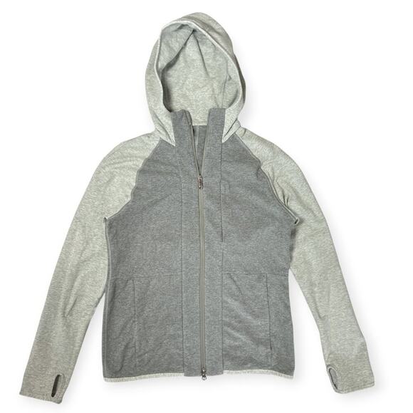 Lululemon Post Workout Hoodie MENS S Heathered Grey French Terry Full Zip Jacket - Picture 1 of 11